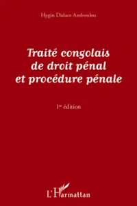 Traité congolais de droit pénal et de procédure pénale_cover