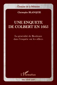 Une enquête de Colbert en 1665_cover