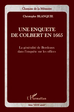 Une enquête de Colbert en 1665