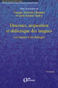 Discours, acquisition et didactique des langues_cover