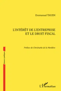 L'intérêt de l'entreprise et le droit fiscal_cover