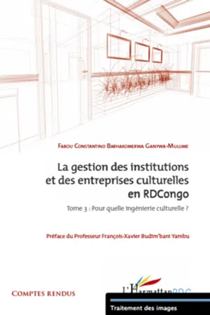 La gestion des institutions et des entreprises culturelles en RDCongo (tome 3)