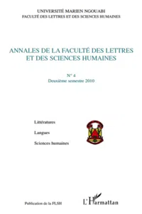 Annales de la Faculté des Lettres et des Sciences Humaines, n°4 - Deuxième semestre 2010_cover