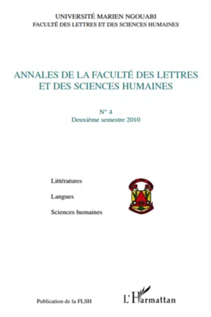 Annales de la Faculté des Lettres et des Sciences Humaines, n°4 - Deuxième semestre 2010