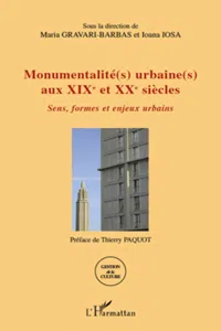 Monumentalit urbain aux XIXe et XXe siècles_cover