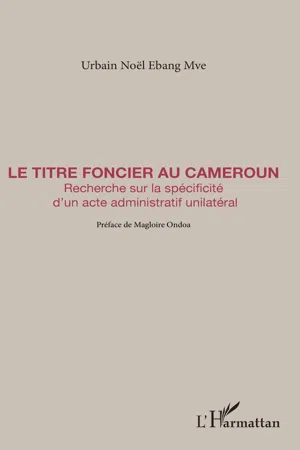 Le titre foncier au Cameroun