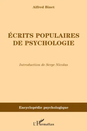 Ecrits populaires de psychologie