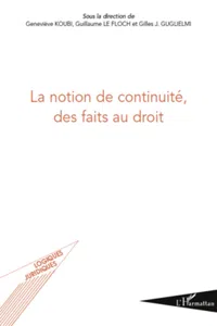 La notion de continuité, des faits au droit_cover