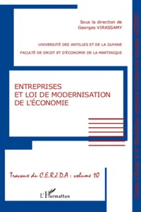 Entreprises et loi de modernisation de l'économie_cover