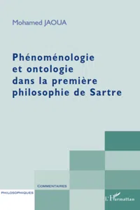 Phénoménologie et ontologie dans la première philosophie de Sartre_cover