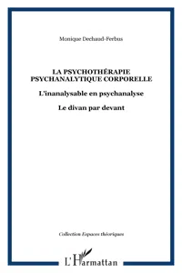 La psychothérapie psychanalytique corporelle_cover