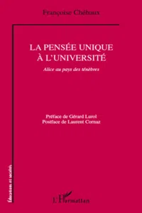 La pensée unique à l'université_cover