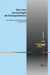 Vers une musicologie de l'interprétation_cover