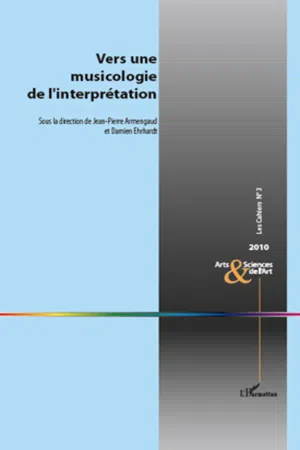 Vers une musicologie de l'interprétation