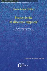 Presse écrite et discours rapporté_cover