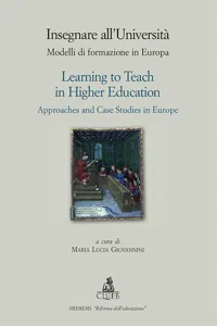 Insegnare all'Università; Learning to Teach in Higher Education_cover