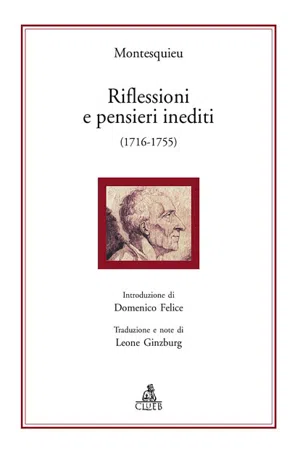 Riflessioni e pensieri inediti (1716-1755)