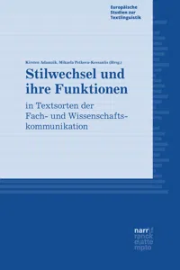 Stilwechsel und ihre Funktionen in Textsorten der Fach- und Wissenschaftskommunikation_cover