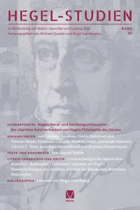 Hegel-Studien Band 55_cover