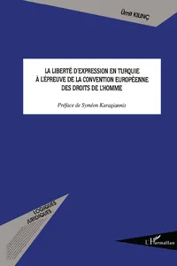 La liberté d'expression en Turquie à l'épreuve de la Convention européenne des droits de l'homme_cover