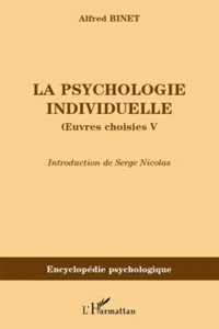 La psychologie individuelle_cover