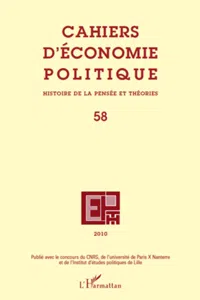 Cahiers d'économie politique N°58_cover