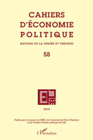 Cahiers d'économie politique N°58