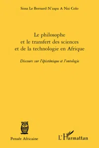 Le philosophe et le transfert des sciences et de la technologie en Afrique_cover