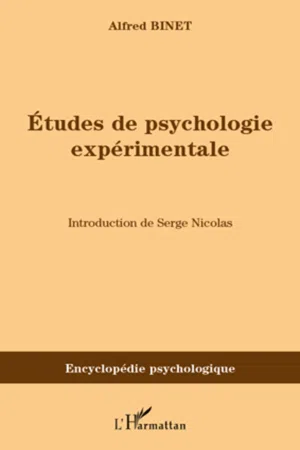 Etudes de psychologie expérimentale