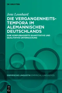 Die Vergangenheitstempora im Alemannischen Deutschlands_cover