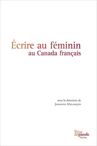 Écrire au féminin au Canada français_cover