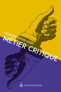 Métier critique_cover