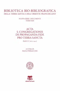 Acta S. Congregationis de Propaganda Fide pro Terra Sancta_cover