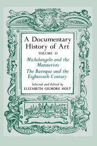 A Documentary History of Art, Volume 2_cover