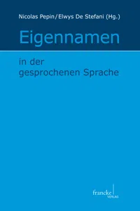 Eigennamen in der gesprochenen Sprache_cover