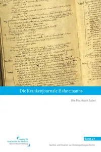 Die Krankenjournale Hahnemanns_cover