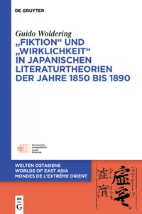 "Fiktion" und "Wirklichkeit" in japanischen Literaturtheorien der Jahre 1850 bis 1890_cover