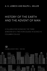 History of the Earth and the Advent of Man_cover