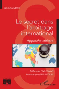 Le secret dans l'arbitrage international_cover