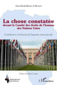 La chose constatée devant le Comité des droits de l'homme des Nations Unies_cover