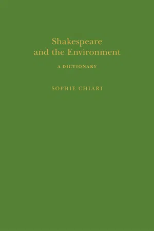 Shakespeare and the Environment: A Dictionary