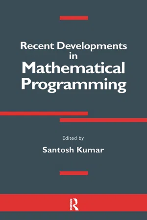 Recent Developments in Mathematical Programming