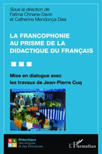 La francophonie au prisme de la didactique du français_cover