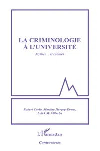 Criminologie à l'université_cover