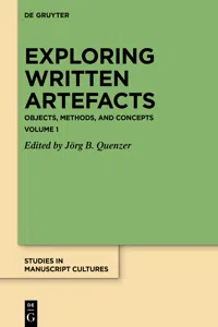 Exploring Written Artefacts_cover