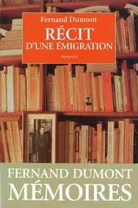 Récit d'une émigration_cover