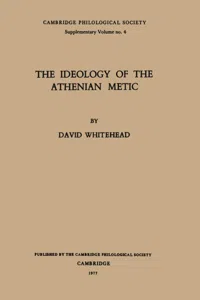 The Ideology of the Athenian Metic_cover