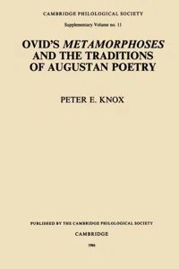 Ovid's Metamorphoses and the Traditions of Augustan Poetry_cover