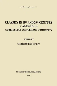 Classics in 19th and 20th Century Cambridge_cover