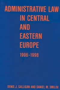 Administrative Law in Central and Eastern Europe_cover